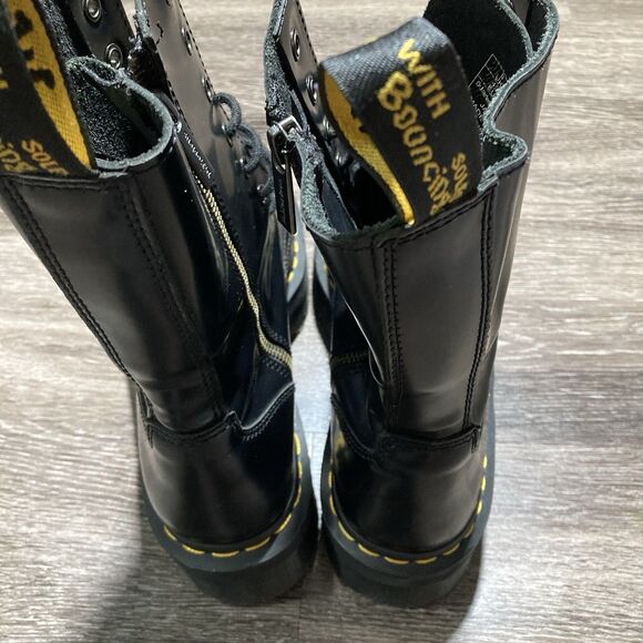 Dr. Martens Jadon Platform Black Leather Womens Boot Size 10 - Picture 8 of 13